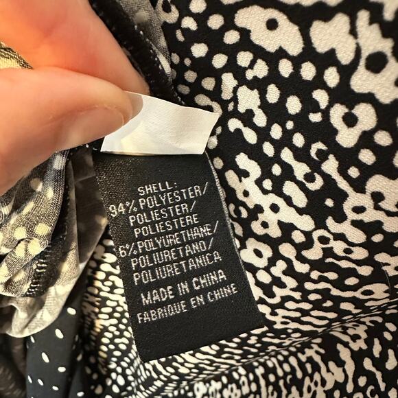 Tibi Ombre Splotched Polka Dot Shift Black White Small Semi Formal 3/4 Sleeve - Picture 6 of 6